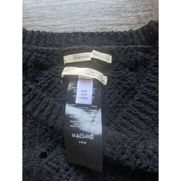 Anthropologie Scalloped Trim Cropped Sweater - Picture 5 of 6